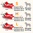 Świąteczne Łóżko Sanie dla Zwierząt